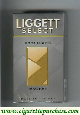 Liggett Select Ultra Lights 100s Box cigarettes hard box